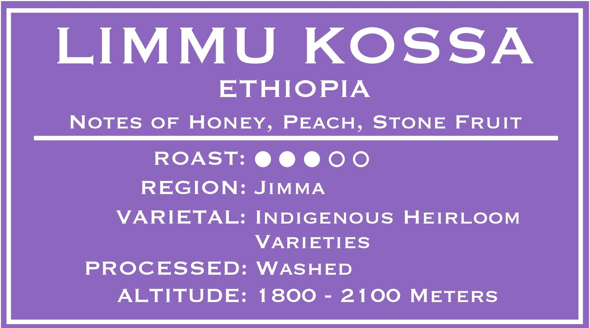 Ethiopia - Limmu Kossa